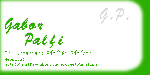 gabor palfi business card